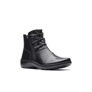 Clarks Collection Cora Pace Ankle Boots 11 Black leather MSRP $120